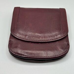 Burgundy Leather Women's taxi wallet